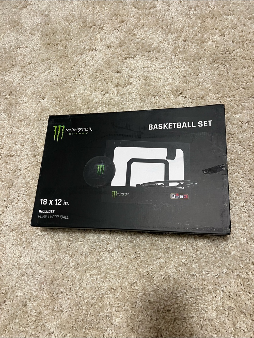 Monster Energy Mini Basketball Set - Black with Green Logo